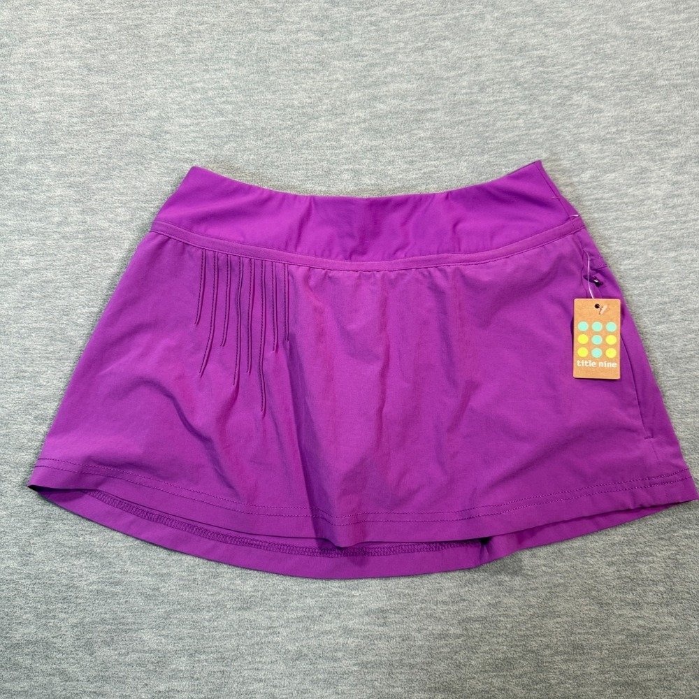 Title Nine Skort Womens S Purple Athletic Stretch‎ Tennis Golf NWT Built In